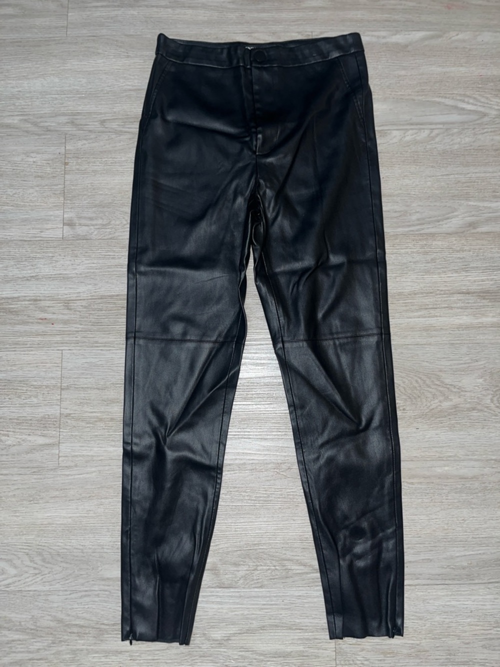 Zara Black Faux Leather Skinny Pants Medium